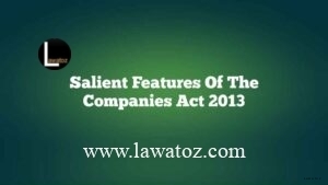 Salient features of the Companies Act 2013